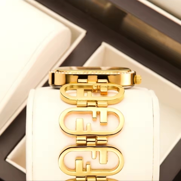 Gold Watch with White Face - Picture 4 of 4